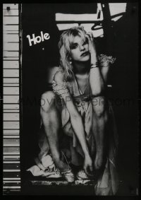 5g325 HOLE 24x33 English commercial poster 1990s cool image of Courtney Love crouched in bus!