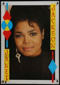 5g330 JANET JACKSON 25x35 English commercial poster 1987 great close-up of the gorgeous star!