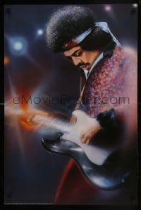 5g337 JIMI HENDRIX 24x36 Swiss commercial poster 1995 cool close art up by Rick Moreno!
