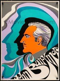 5g340 JOHN BARRYMORE 21x28 commercial poster 1968 great colorful artwork by Elaine Hanelock!