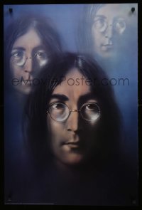 5g341 JOHN LENNON 24x36 Swiss commercial poster 1995 cool close art up by Rick Moreno!