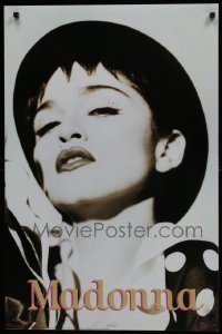 5g356 MADONNA 23x35 Dutch commercial poster 1991 image of sexy singer close-up with great hat!