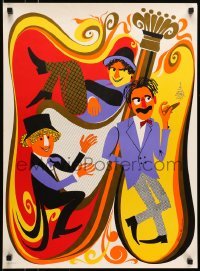 5g366 MARX BROTHERS 21x28 commercial poster 1968 wacky art by Elaine Hanelock!