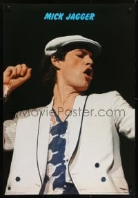 5g374 MICK JAGGER 27x39 Swiss commercial poster 1978 image of the star on stage singing!