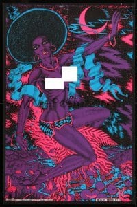 5g376 MOON PRINCESS 23x34 commercial poster 1973 blacklight fantasy art of a sexy woman by Lykes!