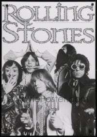 5g397 ROLLING STONES 24x34 commercial poster 1980s Mick Jagger, Richards, Bill Wyman, Watts, Wood