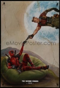 5g642 DEADPOOL 2 style B teaser DS 1sh 2018 parody art of Michelangelo's The Creation of Adam!