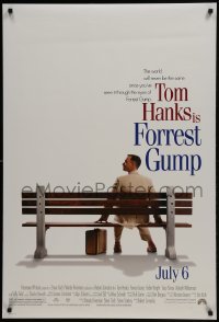 5g674 FORREST GUMP advance DS 1sh 1994 Tom Hanks sits on bench, Robert Zemeckis classic!
