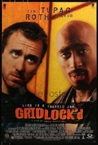 5g695 GRIDLOCK'D DS 1sh 1997 Vondie Curtis-Hall, cool images of Tupac Shakur and Tim Roth!