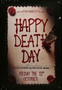5g699 HAPPY DEATH DAY DS 1sh 2017 Jessica Rothe, get up, live your day, get killed again!