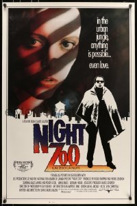5g826 NIGHT ZOO 1sh 1987 Un zoo la nuit, great image of sexy girl in Canadian thriller!