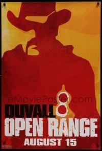 5g836 OPEN RANGE teaser 1sh 2003 wild doutone art of Robert Duvall w/pistol!
