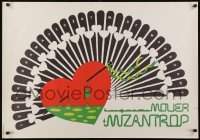 5g080 MOLIER MIZANTROP stage play Polish 27x39 1980s artwork by M. Czerniewicz!