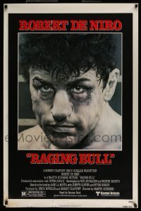 5g859 RAGING BULL 1sh 1980 Hagio art of Robert De Niro, Martin Scorsese boxing classic!