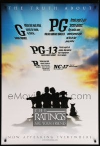 5g862 RATINGS ARE YOUR FRIEND 1sh 2000 MPAA film rating informational poster!
