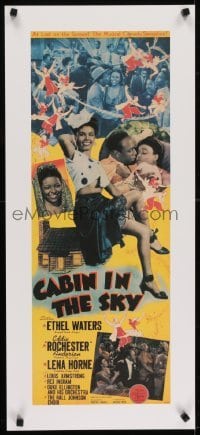 5g268 CABIN IN THE SKY 15x34 REPRO poster 1980s Lena Horne, Rochester & Ethel Waters!