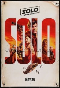5g905 SOLO teaser DS 1sh 2018 A Star Wars Story, Ehrenreich, Clarke, Harrelson, art of top cast!