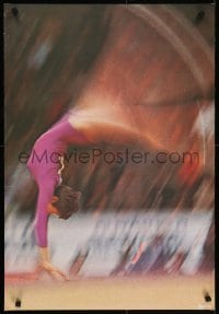 5g130 AGFA-GAVAERT 22x32 German advertising poster 1970s great time delayed image of gymnast!