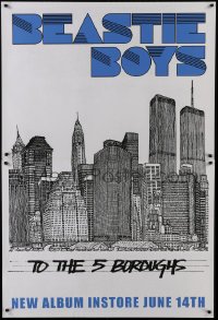 5g096 BEASTIE BOYS 40x60 music poster 2004 To the 5 Boroughs, art of New York City, Twin Towers!