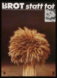 5g431 BROT STATT TOT 23x31 East German special poster 1985 mushroom cloud wheat by Morgner Mahier!