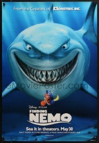 5g454 FINDING NEMO 19x27 special poster 2003 best Disney & Pixar animated fish movie, Bruce!