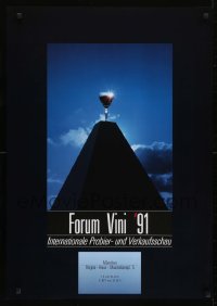 5g457 FORUM VINI '91 24x33 German special poster 1991 wine glass on top of a pyramid!