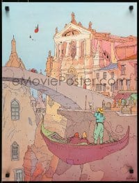 5g473 JEAN GIRAUD 19x26 special poster 1980s surreal Venice Italy-like artwork!