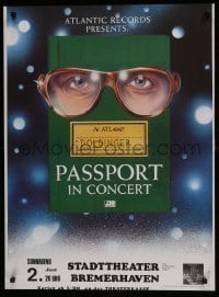 5g117 KLAUS DOLDINGER 25x33 German music poster 1970s Passport in Concert, wild artwork!