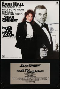 5g119 NEVER SAY NEVER AGAIN 24x36 music poster 1983 singer Lani Hall & Sean Connery as 007!