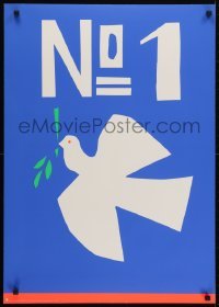 5g494 NO 1 23x32 East German special poster 1988 cool silkscreen art of peace dove by Horst Wendt!