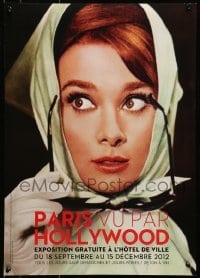 5g213 PARIS VU PAR HOLLYWOOD 17x24 museum/art exhibition 2012 super c/u of Audrey Hepburn!