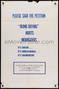 5g500 PLEASE SIGN THE PETITION 25x38 special poster 1940s end blind-buying, Paramount decision!
