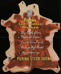 5g159 PURINA CALF TO CARCASS PROGRAM 25x30 advertising poster 1942 benefits of this product!