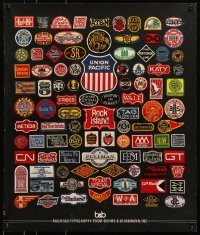 5g502 RAILROAD TYPOGRAPHY FROM BOHME & BLINKMANN, INC 22x26 special poster 1960s cool patches!