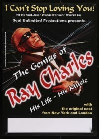 5g047 RAY CHARLES 24x33 German stage poster 2000s image of the legend, tribute band performance!