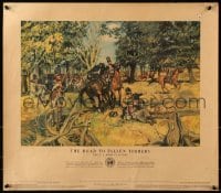 5g504 ROAD TO FALLEN TIMBERS 21x24 special poster 1953 soldiers in Ohio Valley by Hugh McBarron!