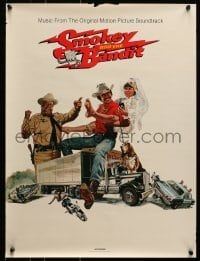 5g125 SMOKEY & THE BANDIT 18x24 music poster 1977 art of Reynolds, Field & Jackie Gleason by Solie!