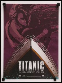5g265 TITANIC mini poster R2012 Leonardo DiCaprio & Winslet, Cameron, collide with destiny!