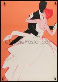 5g528 UNKNOWN GERMAN POSTER 23x33 German special poster 1930s artwork of couple dancing by Dam!