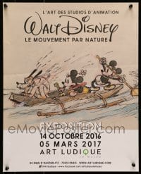 5g223 WALT DISNEY LE MOUVEMENT PAR NATURE 16x20 French museum/art exhibition 2016 Mickey, Minnie!