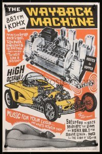 5g129 WAYBACK MACHINE 12x18 music poster 2000s Justice Howard & Wrightman art, dragster, sexy!