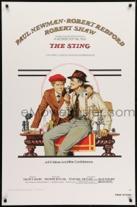 5g925 STING S2 recreation 1sh 2002 classic artwork of con men Paul Newman & Robert Redford