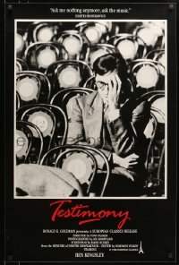 5g943 TESTIMONY 1sh 1988 Tony Palmer directed, Ben Kingsley as Dimitri Shostakovich, Sherry Baines!