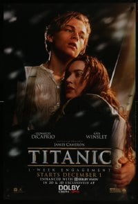 5g947 TITANIC DS 1sh R2017 Leonardo DiCaprio & Winslet, Cameron, collide with destiny!