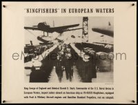 5g036 KINGFISHERS IN EUROPEAN WATERS 19x25 WWII war poster 1940s Vought-Sikorsky Kingfishers!