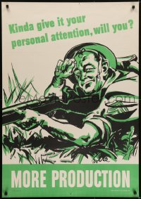 5g037 MORE PRODUCTION 28x40 WWII war poster 1942 Roese art, give it your personal attention!