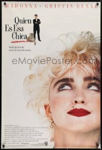 5g982 WHO'S THAT GIRL int'l Spanish language 1sh 1987 young rebellious Madonna, Griffin Dunne