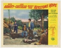 5h142 ABBOTT & COSTELLO MEET THE KEYSTONE KOPS LC #5 1955 in nice clothes at hobo jungle!