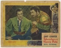 5h147 ADVENTURES OF MARCO POLO LC 1937 great close up of Alan Hale glaring at Gary Cooper!