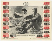 5h154 ALFIE LC #6 1966 Michael Caine & Vivien Merchant sitting by canoe on lake!